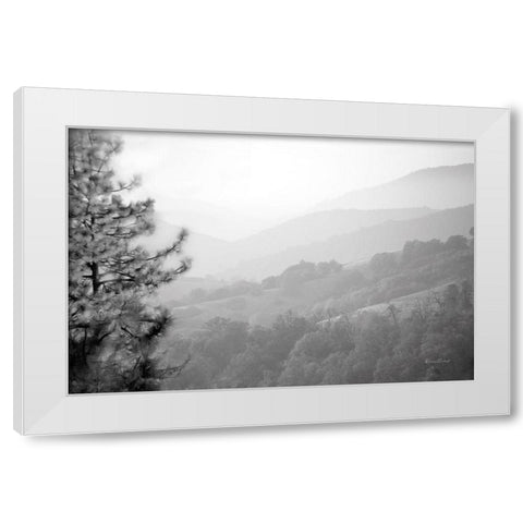 Hazy Valley White Modern Wood Framed Art Print by Murdock, Ramona