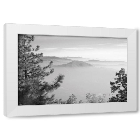 Hazy Valley II White Modern Wood Framed Art Print by Murdock, Ramona