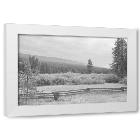 Hazy Montana Morn White Modern Wood Framed Art Print by Murdock, Ramona