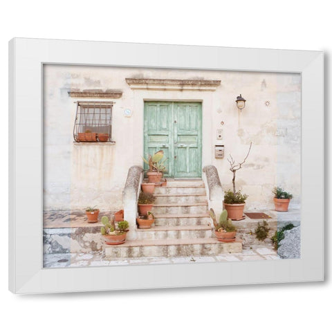 Sassi Italy Doorway II White Modern Wood Framed Art Print by Murdock, Ramona