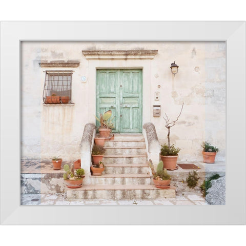 Sassi Italy Doorway II White Modern Wood Framed Art Print by Murdock, Ramona