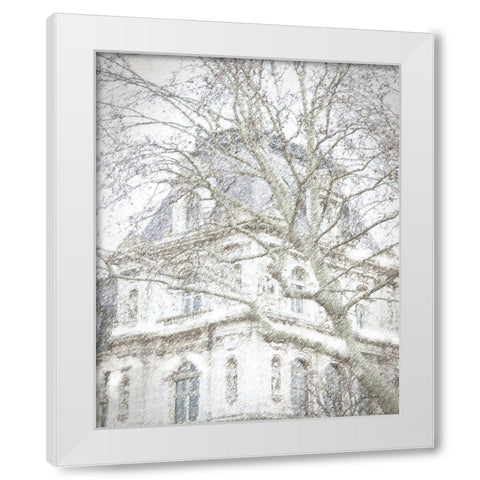 Paris for the Holidays White Modern Wood Framed Art Print by Murdock, Ramona