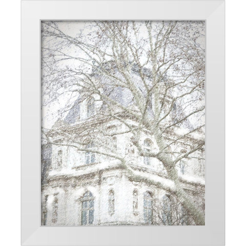 Paris for the Holidays White Modern Wood Framed Art Print by Murdock, Ramona