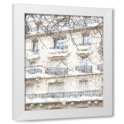 Parisian Holiday White Modern Wood Framed Art Print by Murdock, Ramona