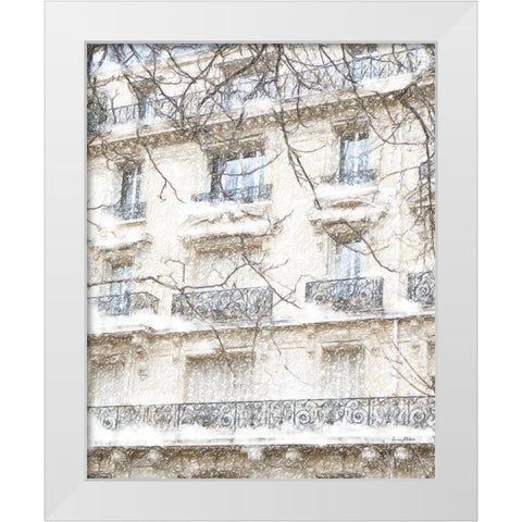 Parisian Holiday White Modern Wood Framed Art Print by Murdock, Ramona