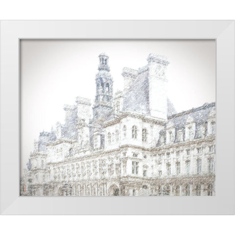 Snowy Holiday White Modern Wood Framed Art Print by Murdock, Ramona