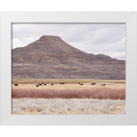 Pasture Land White Modern Wood Framed Art Print by Murdock, Ramona