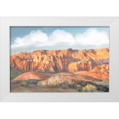Snow Canyon II White Modern Wood Framed Art Print by Murdock, Ramona