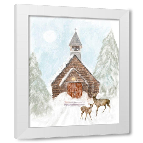 Woodland Chapel White Modern Wood Framed Art Print by Murdock, Ramona