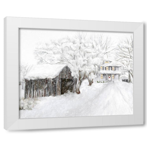 Home for the Holidays White Modern Wood Framed Art Print by Murdock, Ramona