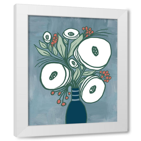 Bold Bouquet II White Modern Wood Framed Art Print by Murdock, Ramona