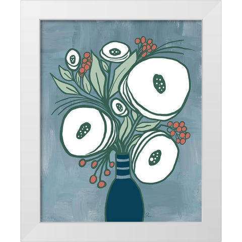 Bold Bouquet II White Modern Wood Framed Art Print by Murdock, Ramona