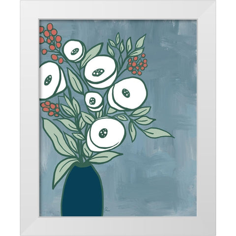 Bold Bouquet III White Modern Wood Framed Art Print by Murdock, Ramona