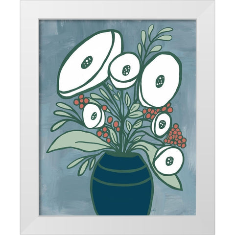Bold Bouquet IV White Modern Wood Framed Art Print by Murdock, Ramona