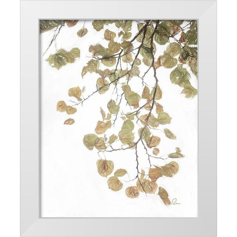 Aspen Leaves IV White Modern Wood Framed Art Print by Murdock, Ramona