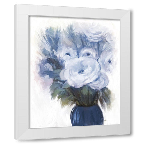 Rose Formality White Modern Wood Framed Art Print by Murdock, Ramona