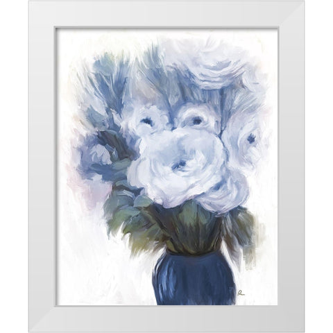 Rose Formality White Modern Wood Framed Art Print by Murdock, Ramona