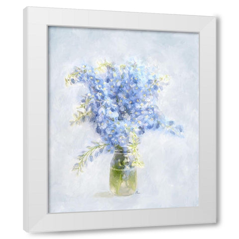 Delphinium Delight I White Modern Wood Framed Art Print by Murdock, Ramona