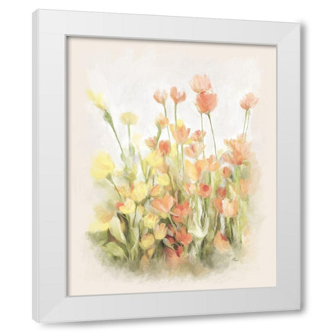 Garden Vignette White Modern Wood Framed Art Print by Murdock, Ramona