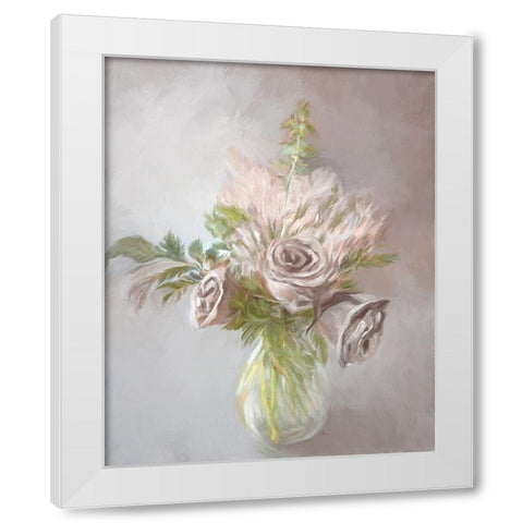 Mauve Bouquet II White Modern Wood Framed Art Print by Murdock, Ramona