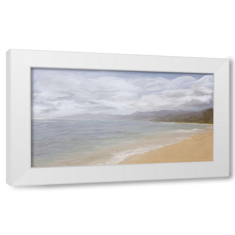 That Beach in Paradise White Modern Wood Framed Art Print by Murdock, Ramona