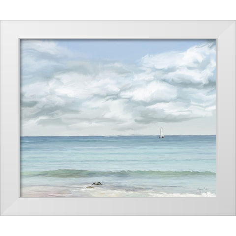 That Day in Paradise White Modern Wood Framed Art Print by Murdock, Ramona