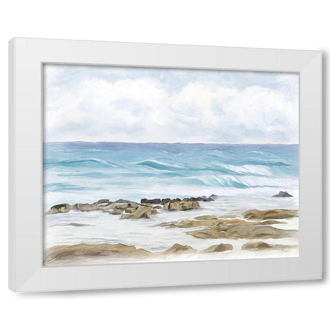 Wave Therapy I White Modern Wood Framed Art Print by Murdock, Ramona
