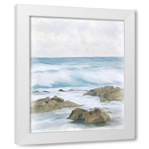 Wave Therapy II White Modern Wood Framed Art Print by Murdock, Ramona