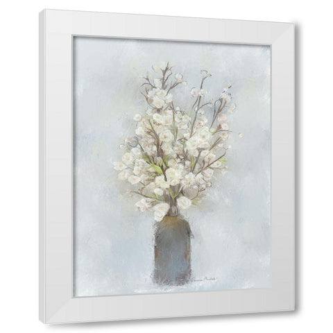 Spring Branches White Modern Wood Framed Art Print by Murdock, Ramona