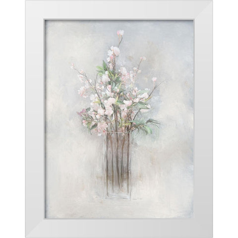 Spring Branches II White Modern Wood Framed Art Print by Murdock, Ramona