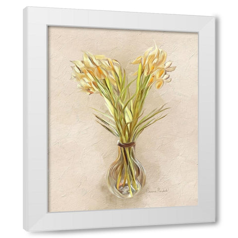 Glass of Iris White Modern Wood Framed Art Print by Murdock, Ramona