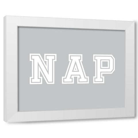 Nap White Modern Wood Framed Art Print by Murdock, Ramona