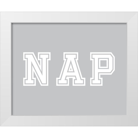 Nap White Modern Wood Framed Art Print by Murdock, Ramona