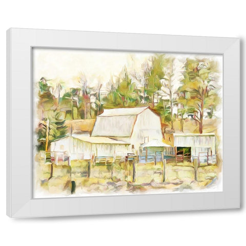 Barn 504 White Modern Wood Framed Art Print by Murdock, Ramona