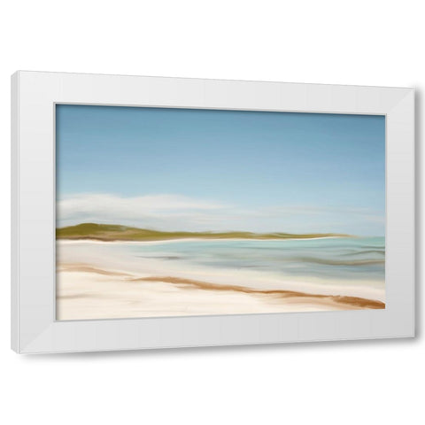 Serene Seascape White Modern Wood Framed Art Print by Murdock, Ramona