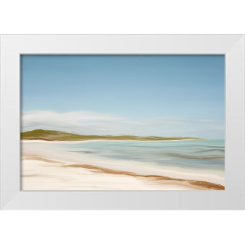 Serene Seascape White Modern Wood Framed Art Print by Murdock, Ramona