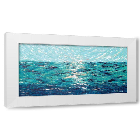 Precious Sea White Modern Wood Framed Art Print by Allemand, Sue