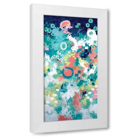 In the Flower Fields I White Modern Wood Framed Art Print by Allemand, Sue