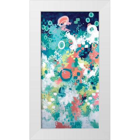 In the Flower Fields I White Modern Wood Framed Art Print by Allemand, Sue