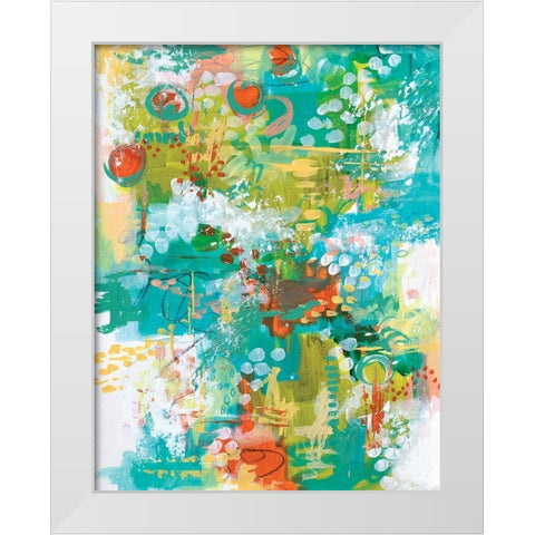 Dancing in the Sunlight White Modern Wood Framed Art Print by Allemand, Sue