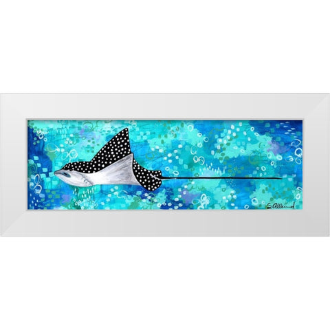 Flight of the Eagle White Modern Wood Framed Art Print by Allemand, Sue