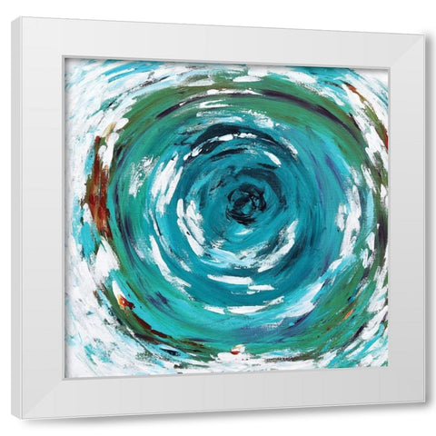 In the Vortex White Modern Wood Framed Art Print by Allemand, Sue