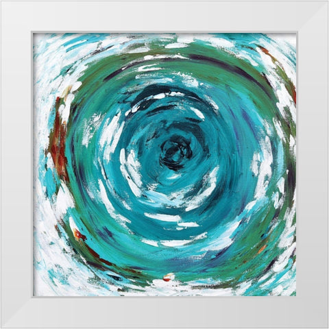 In the Vortex White Modern Wood Framed Art Print by Allemand, Sue