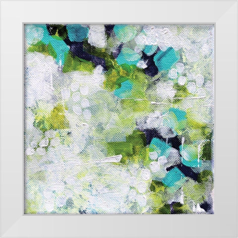 Reflections II White Modern Wood Framed Art Print by Allemand, Sue