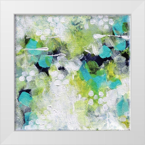 Reflections III White Modern Wood Framed Art Print by Allemand, Sue