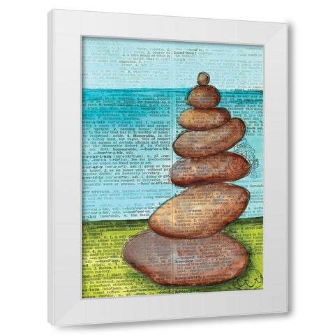 Balance III White Modern Wood Framed Art Print by Allemand, Sue