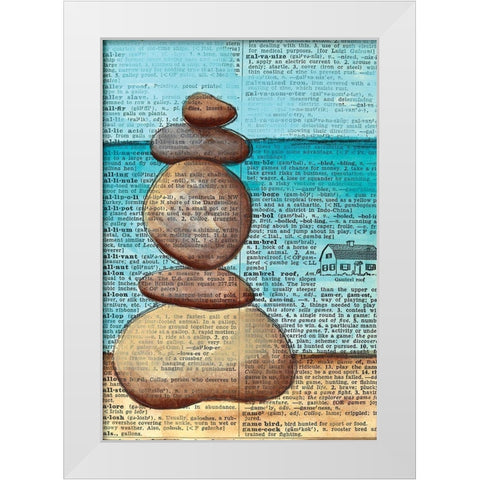 Balance IV White Modern Wood Framed Art Print by Allemand, Sue