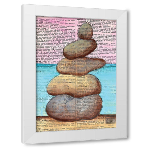 Balance VII White Modern Wood Framed Art Print by Allemand, Sue