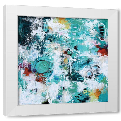 Walk Along the Path White Modern Wood Framed Art Print by Allemand, Sue