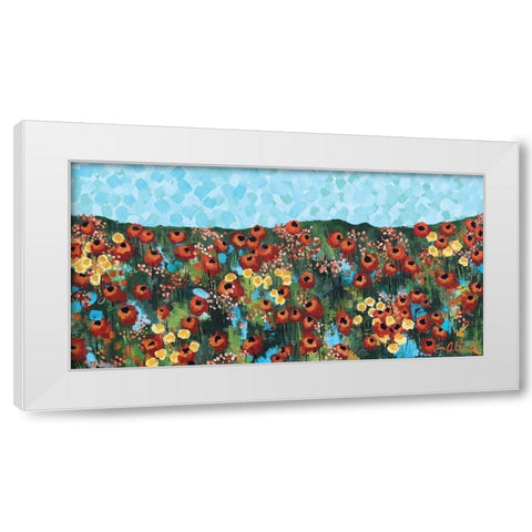 California Beauty White Modern Wood Framed Art Print by Allemand, Sue